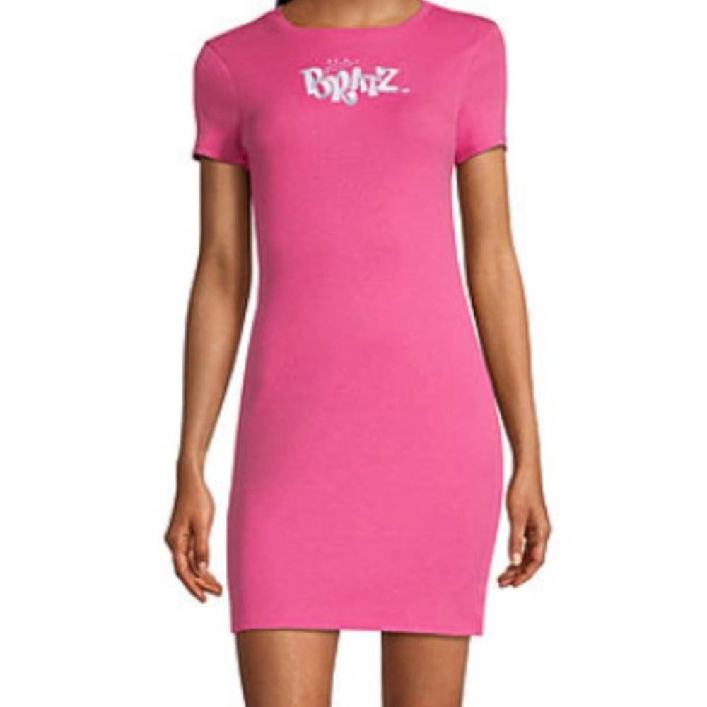 BRATZ Juniors Short Sleeve Midi Bodycon Dress Size S